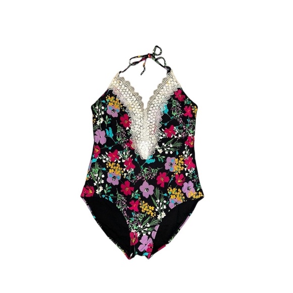 Sea Angel Other - Sea Angel Woman’s One Piece Lace Detail Floral Bathing Suit Bin 3